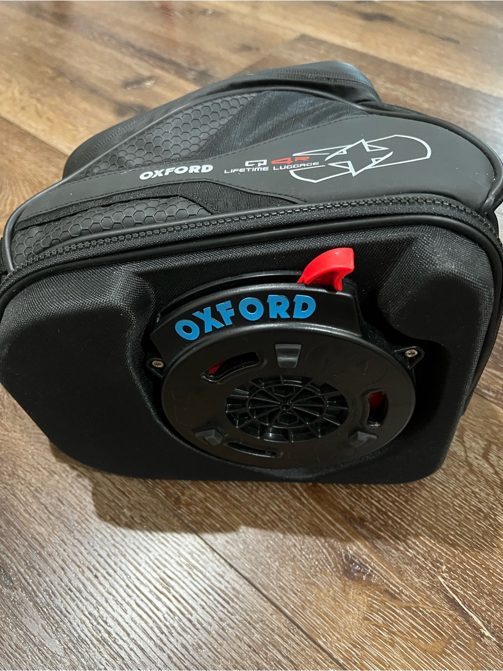 Oxford Q4R lifetime luggage Black Motorcycle Tail Bag with Reflective Logo - Picture 3 of 14